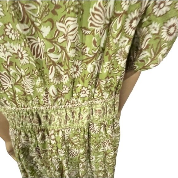 Lea Elegant Green Floral Maxi Dress - Size 3X - Picture 4 of 6
